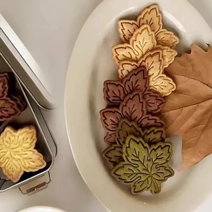 Feuille d'érable emporte-pièces 3D automne feuille forme PLA plastique moule de cuisson Fondant pâtisserie gâteau décor outils bricolage cuisson Biscuit moule