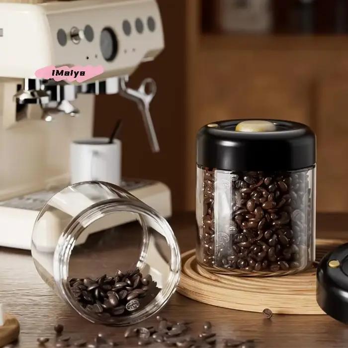 Pot de stockage de grains de café en verre Transparent