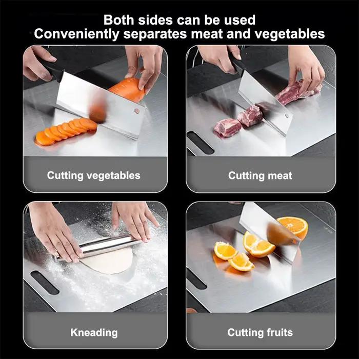 Planche à découper en acier inoxydable de haute qualité avec certification CE/UE pour cuisine et événements familiaux
