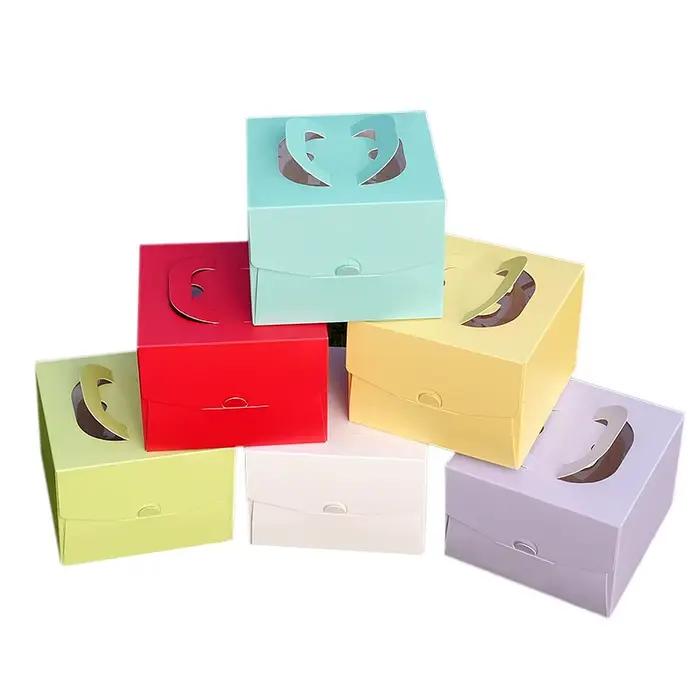 Boîte à gâteaux colorée en carton pour fête d'anniversaire enfant mariage noël saint valentin occaions spéciales 50 pièces lot