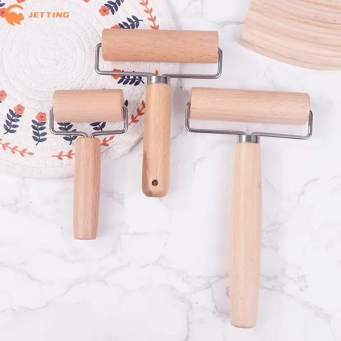 (Nouveau) Petit rouleau à pâtisserie en bois en forme de T