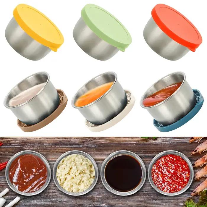 Lot de 3 récipients hermétiques en acier inoxydable 304 pour sauces