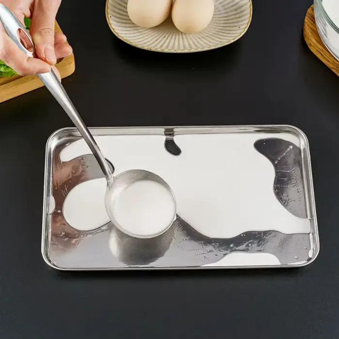 Plateau de présentation en acier inoxydable multi-usage pour buffets et service de nourriture à domicile occasions spéciales