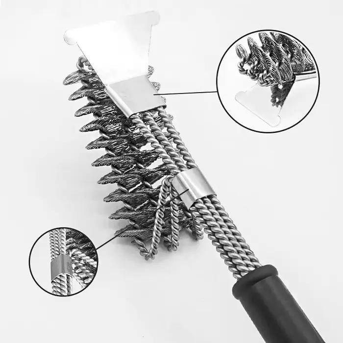 Ensemble de brosse et grattoir pour grill, outil de nettoyage efficace et résistant pour barbecue Weber et autres types de grills, idéal pour les fêtes et les moments familiaux