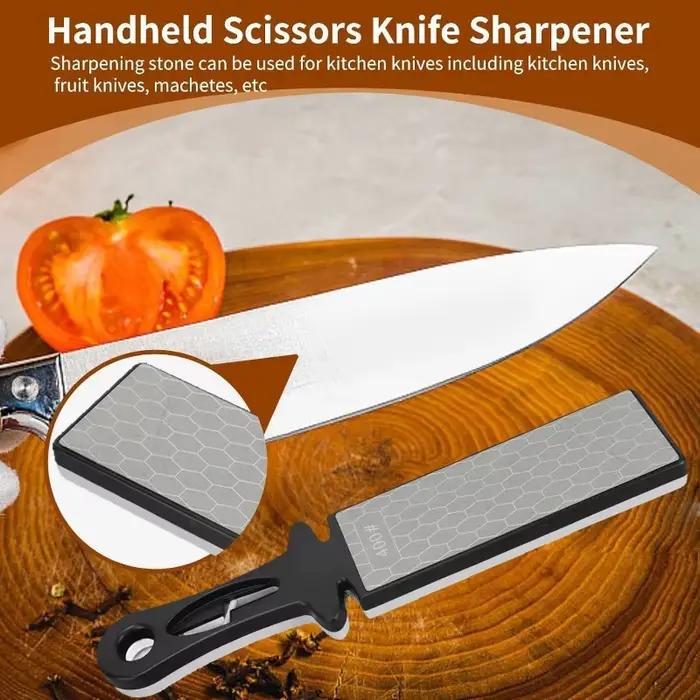 Aiguiseur de couteaux double face 5-en-1 avec barres diamantées 400/1000 pour couteaux de cuisine en acier tungstène et céramique occasion quotidienne et cadeau spécial