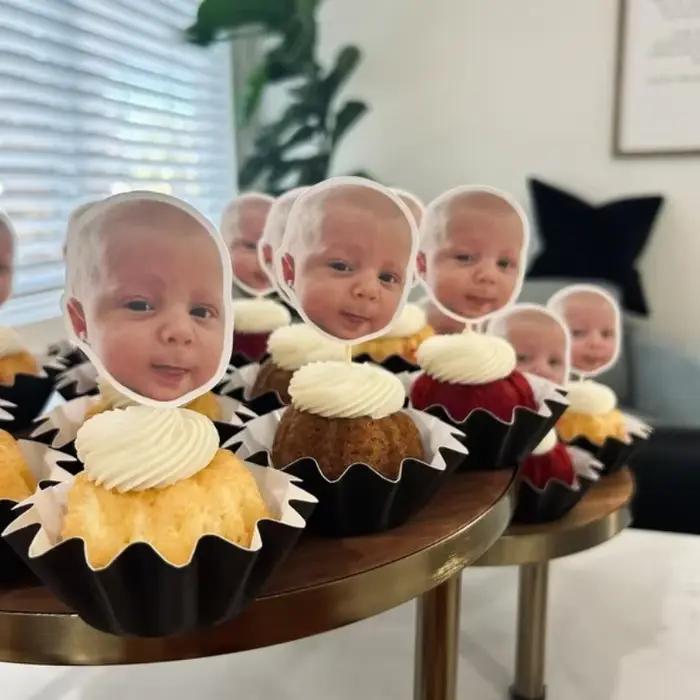 Décorations de gâteaux personnalisées avec photos, matériau imperméable, impression de haute qualité pour les baby showers, les remises de diplômes, les fêtes
