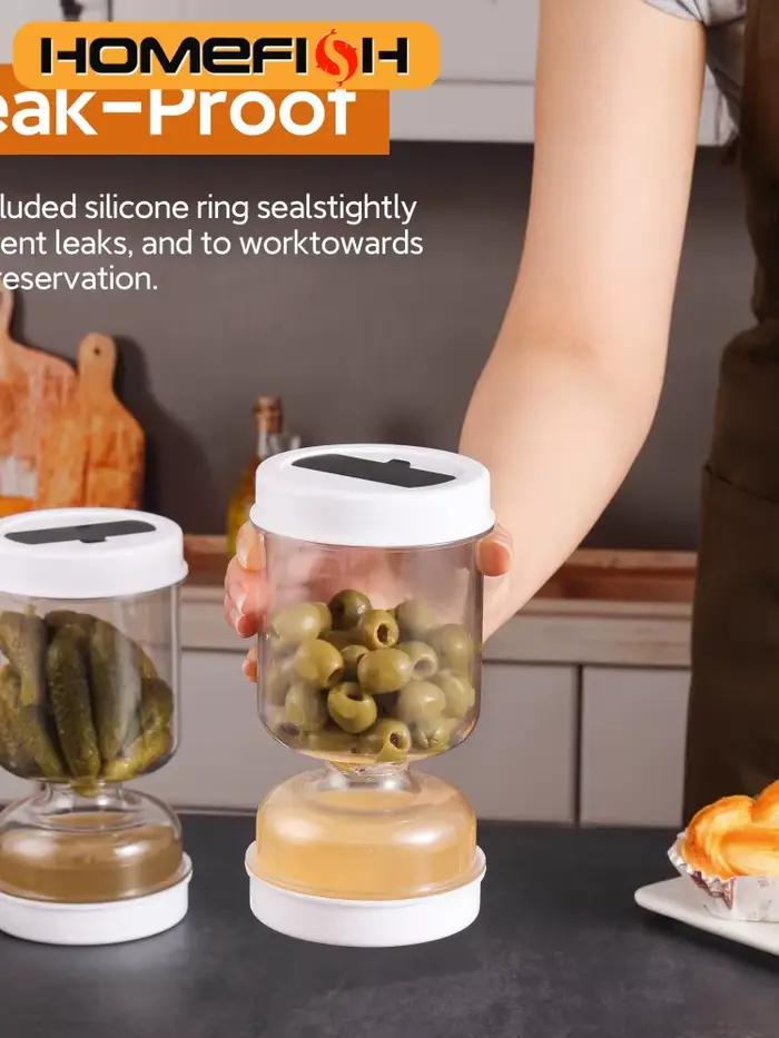 Nouveau pot à olives et cornichons avec passoire
