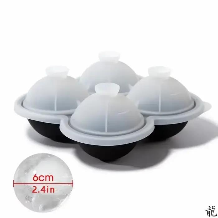 Grands plateaux à glaçons en Silicone, 1 pièce, faciles à libérer, sans fuite, parfaits pour le whisky, les cocktails, le jus et les fêtes