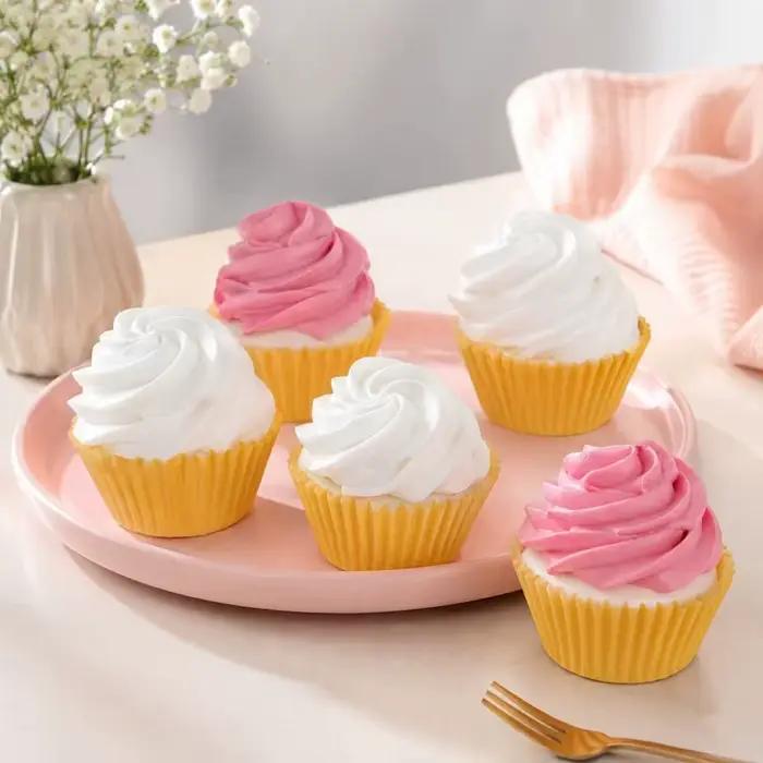 Support de présentation de cupcakes en papier simulé, accessoire de photographie créatif pour fêtes, desserts et pâtisseries