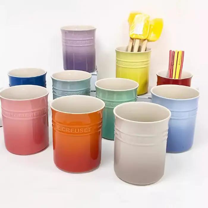 Pot de rangement en céramique Macaron