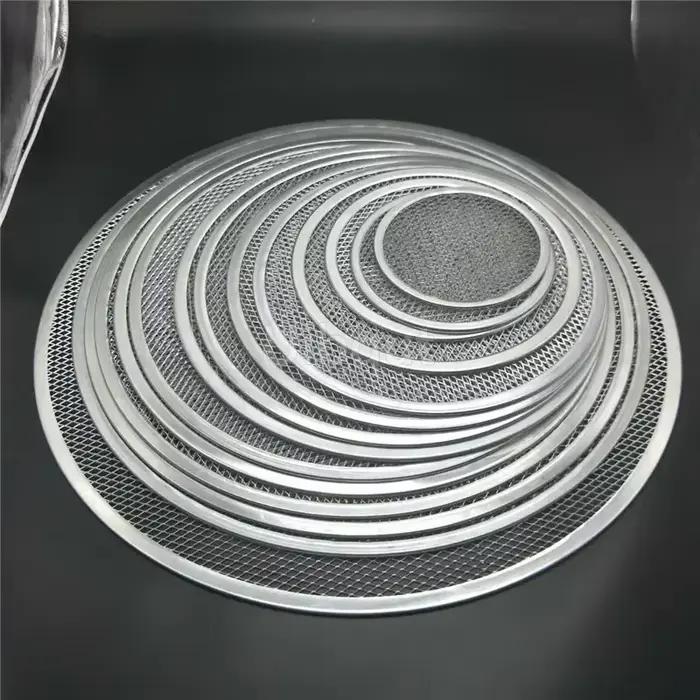 Plateau de cuisson antiadhésif pour Pizza, filet métallique, nouveau filet métallique en aluminium sans couture, ustensiles de cuisson, outils de cuisine pour Pizza 6-22 pouces