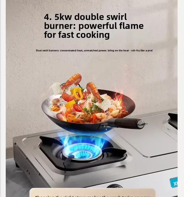 Cuisinière à gaz Xunda à double brûleur