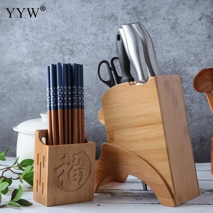 Rangement opaque en bambou T1 pour couteau