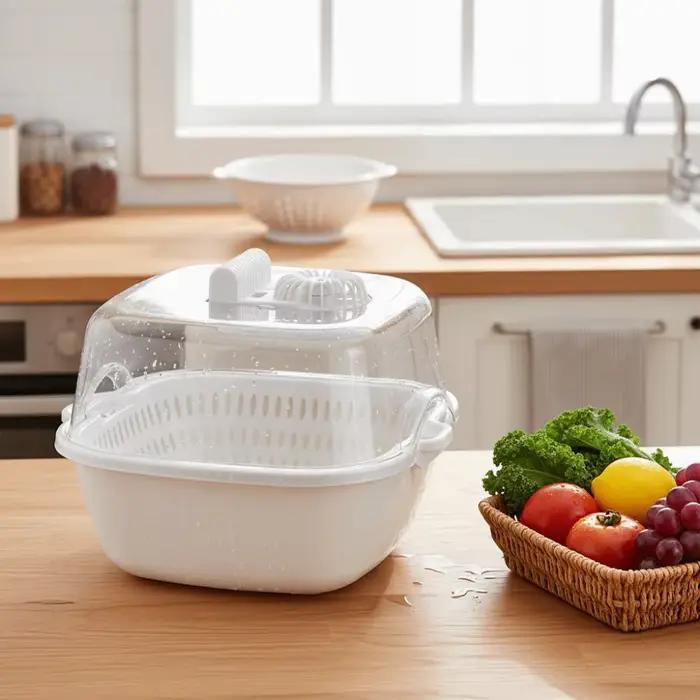 Décongélateur alimentaire ultraviolet sans fil 4-en-1, machine à décongeler la viande à faible bruit avec boîte de décongélation amovible pour fruits