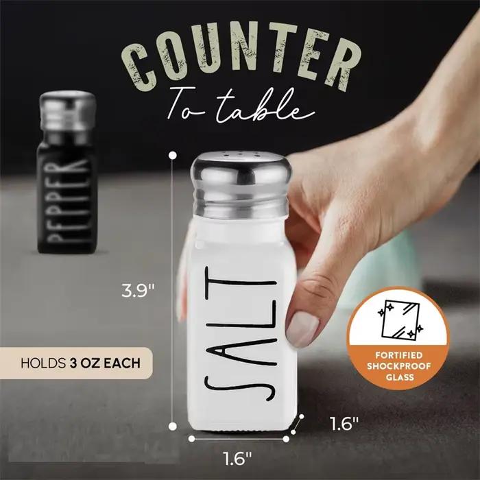 Conteneur de stockage de sel, de poivre et de condiments, ensemble de shakers, mignon, moderne, décoration de cuisine de ferme, pour la maison, les Restaurants, le mariage, 2 pièces
