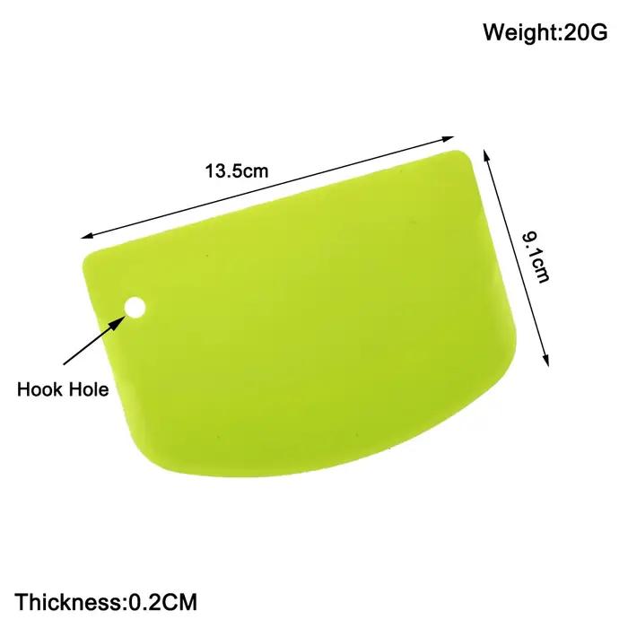 Spatule à crème à gâteau en plastique, 20G, 4 couleurs, couteau à pâte, coupe-beurre, grattoir de pâte, décoration, bord lisse uni, outils de cuisson, 1 pièce