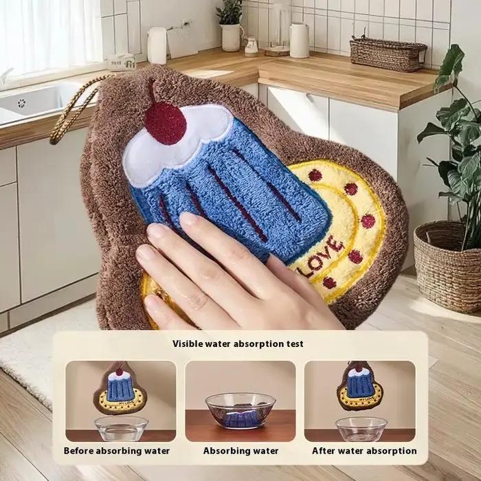 Serviette de cuisine absorbante pour salle de bain, chiffon mural épais, serviette de nettoyage pour la cuisine