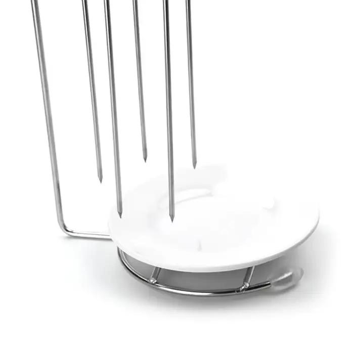Ensemble de brochettes de barbecue en acier inoxydable, rôtissoire verticale légère et détachable, réutilisable, facile à installer, support de brochette de poulet