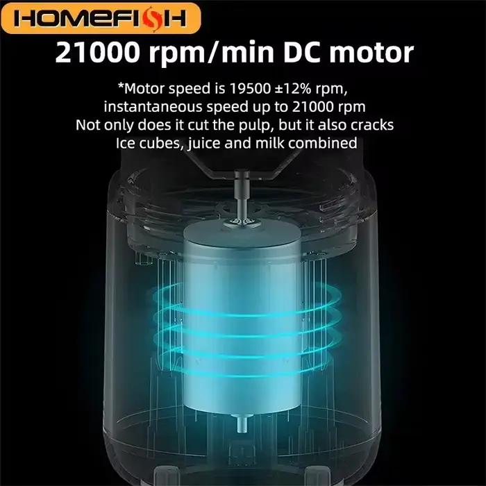 HOMEFISH Nouvelle centrifugeuse multifonction portable rechargeable pour étudiants et usage domestique, petit gobelet à jus