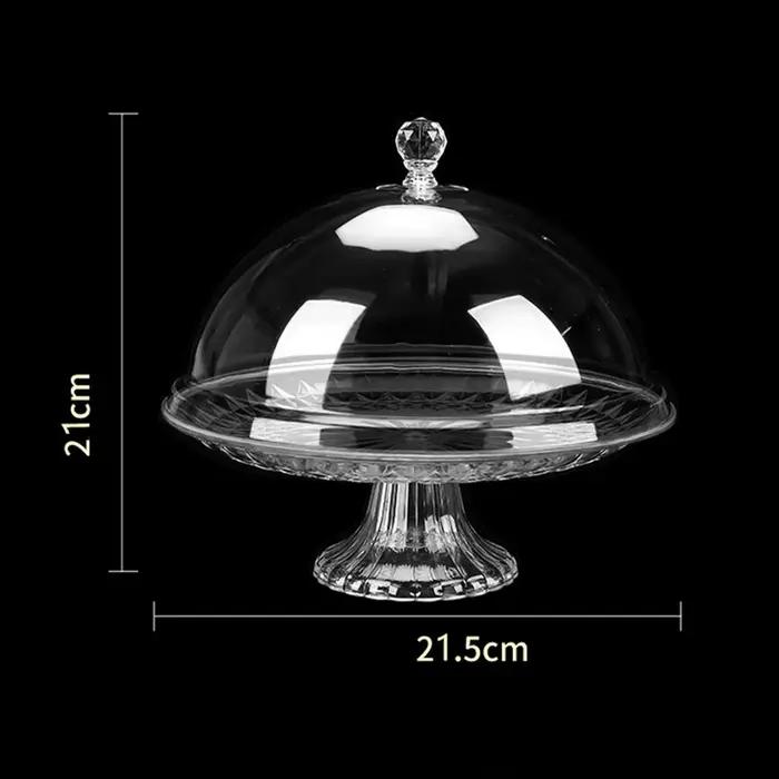 Assiette à Gâteau avec Couvercle Transparent