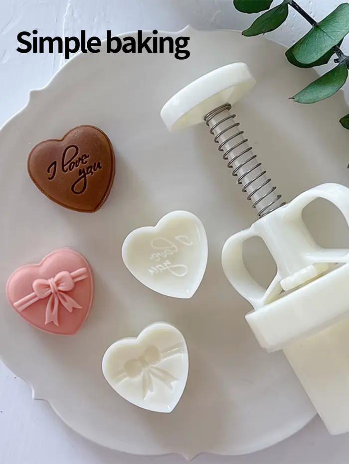 Moule à pâtisserie en plastique ABS forme de cœur et cadeau pour gâteaux de lune artisanat dessert sucré occasion spéciale