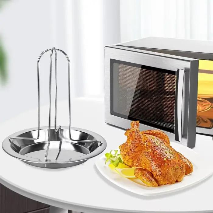 Support de rôtissoire Vertical pour poulet en acier inoxydable