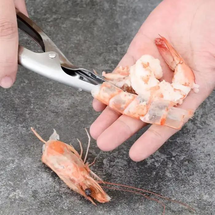 Pince à Éplucher les Fruits de Mer en Acier Inoxydable, Dispositif pour Éplucher Rapidement les Fruits de Mer en Antarctique