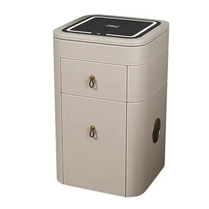 Rangement pour coiffeuse meuble de chambre à coucher moderne minimaliste en bois massif et panneau multicouche pour produits de soins personnels et maquillage occasions spéciales