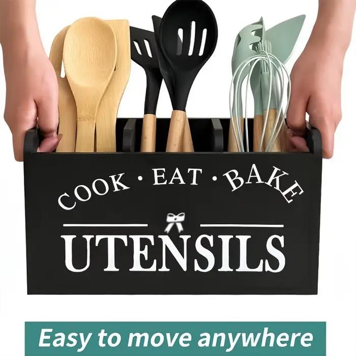Porte-ustensiles de cuisine en bois