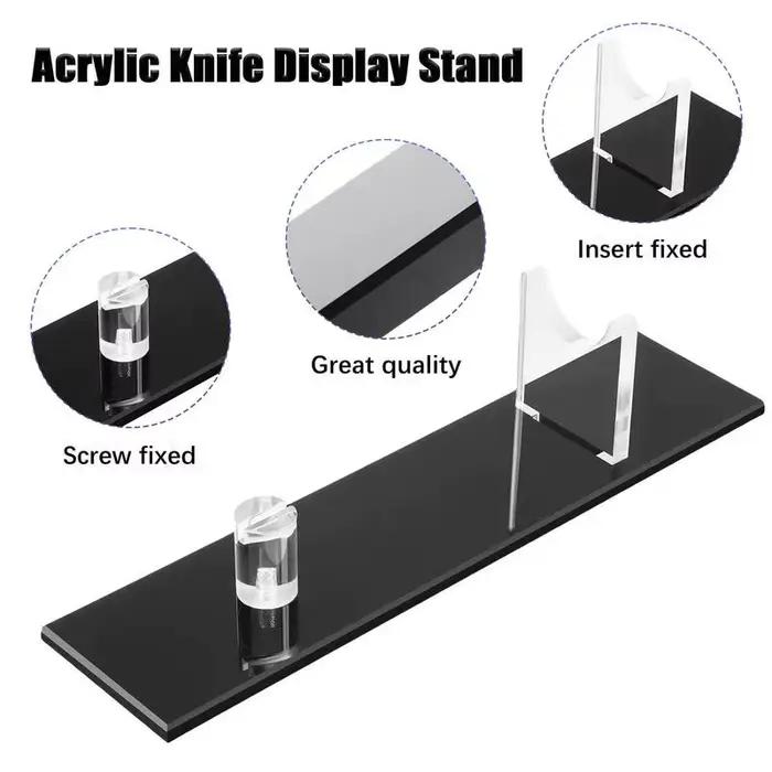 Présentoir en acrylique opaque pour la décoration de couteaux robuste et élégant pour cuisine professionnelle ou domestique occasions spéciales