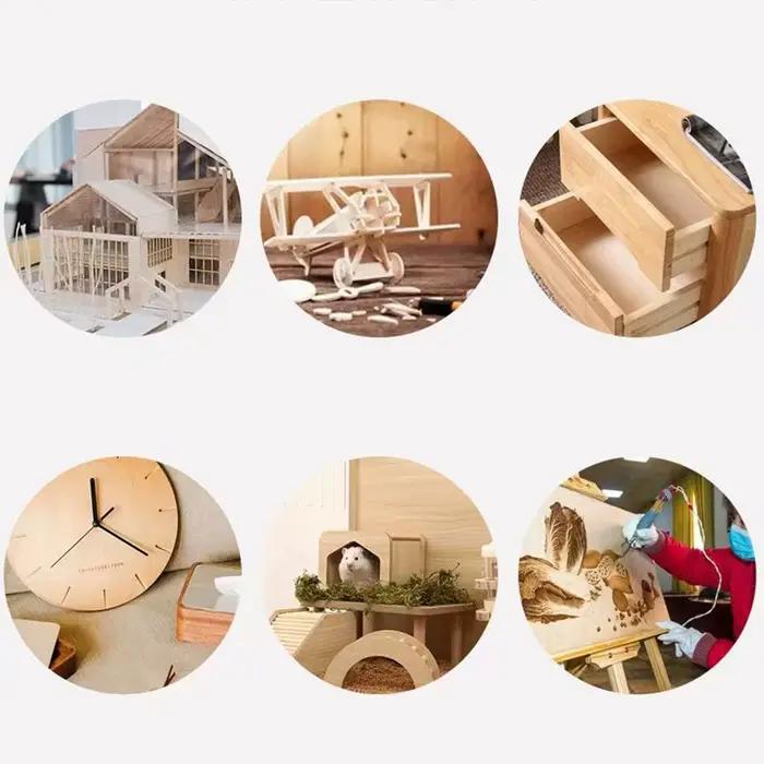 Planche en tilleul épaisseur 1,5 mm/2 mm/3 mm/4 mm/5 mm-10 mm – Matériau pour modélisme, bricolage, sculpture et accessoires