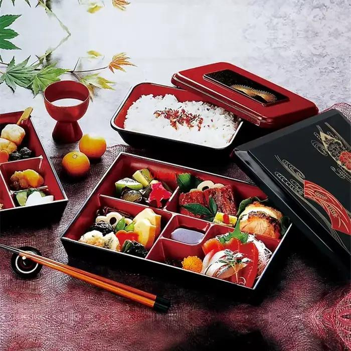 Riz Sushi restauration récipient de stockage des aliments boîtes à déjeuner japonais compartiments boîte à Bento Portable récipient de nourriture bento boîte à Bento
