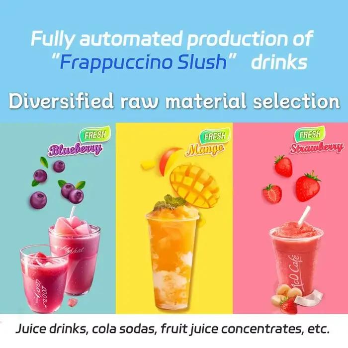 Distributeur de slushies réglable : réglage flexible du rapport eau-sirop, personnalisation du niveau de sucrerie pour s'adapter à différents besoins