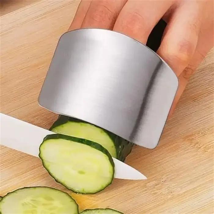 1 pièce Protège-doigts de cuisine en acier inoxydable