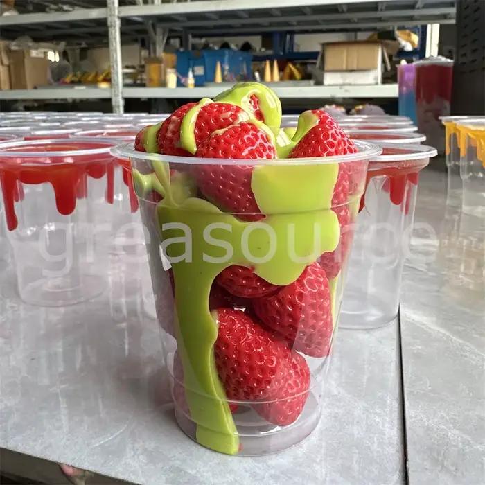 Fraise chocolat enduit dubaï garniture fondre Biscuit bonbons tasse baies doux Brunch Dessert artificiel artisanat modèle 400ml bricolage joie