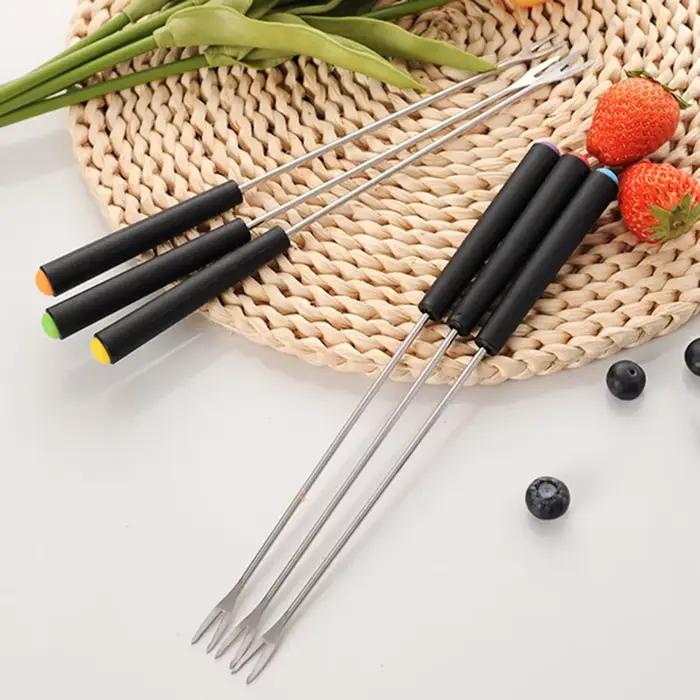 Fourchettes à Fondue, brochettes, bâtons de guimauve, pics à guimauve, fromage en acier inoxydable, chocolat, apéritif, Cocktail à rôtir
