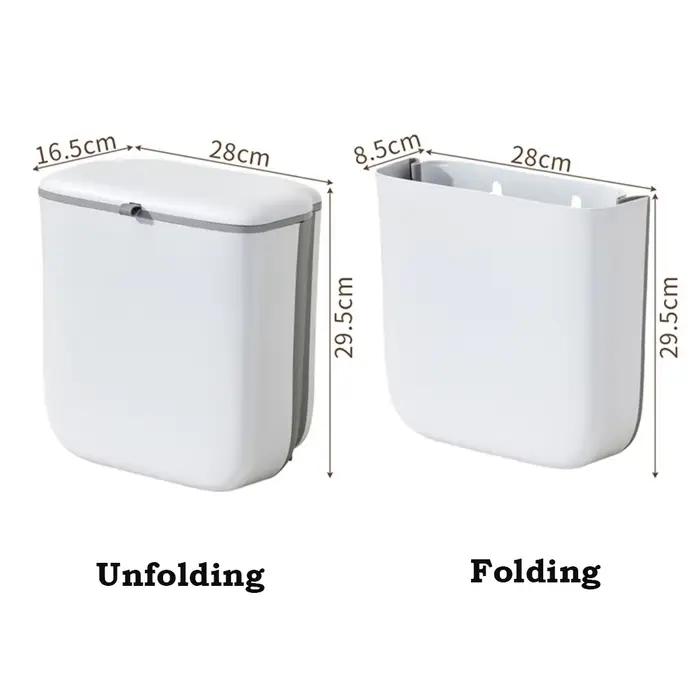 Poubelle pliable pour caravane, camping-car, grande capacité, poubelle suspendue avec couvercle coulissant, bateaux de Camping, accessoire pour caravane RV