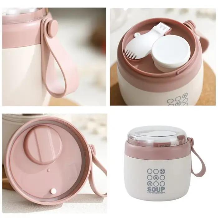 Pot thermique alimentaire de 700ml, boîte à déjeuner sous vide en acier inoxydable, conteneurs Thermos isolés pour le bureau, tasses thermiques pour soupe, récipient alimentaire