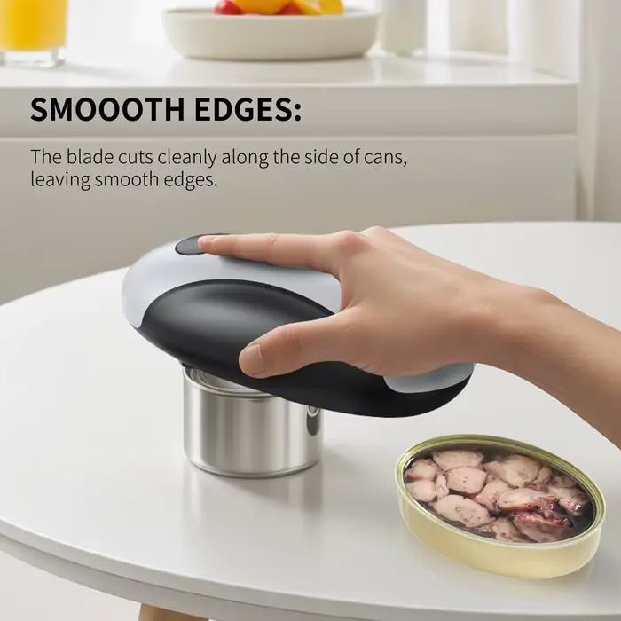 Ouvre-boîte électrique automatique Compact, outil de cuisine Portable à une touche pour pot et bouteille, rangement facile, ouvre-boîte Rechargeable