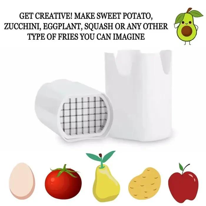 Outil de coupe de frites blanches, broyeur d'aliments et de légumes, coupe naturelle manuelle pour une coupe rapide des légumes et des pommes de terre