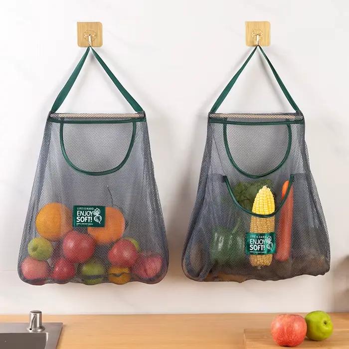 Sacs de rangement réutilisables pour la cuisine, filet de stockage de fruits et légumes ventilé et moderne à offrir pour la maison occasions spéciales
