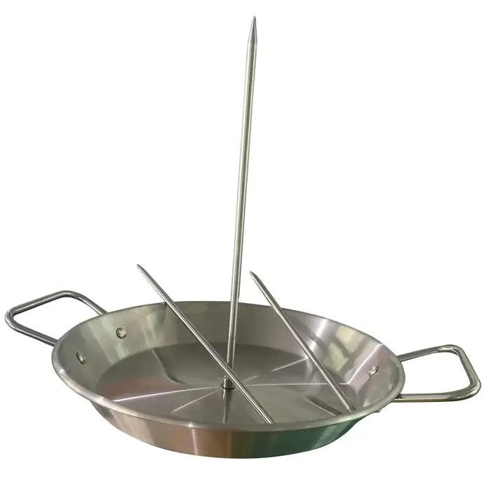 Modules Vertical en Acier Inoxydable pour Barbecue, Poêle à Rôtir Jetable, Rôtissoire T1 pour Jardin Extérieur