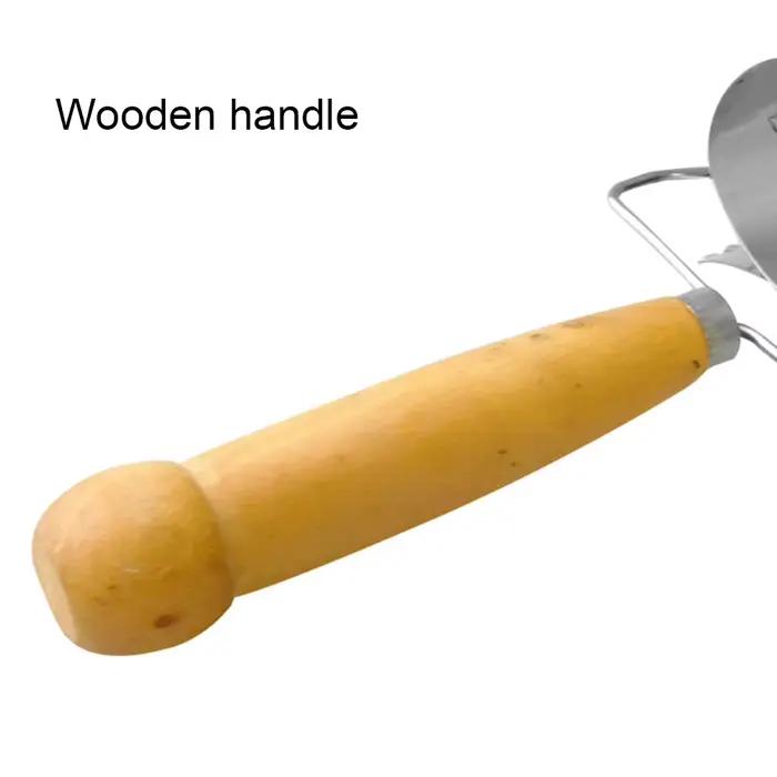Moule de cuisine en acier inoxydable avec manche en bois