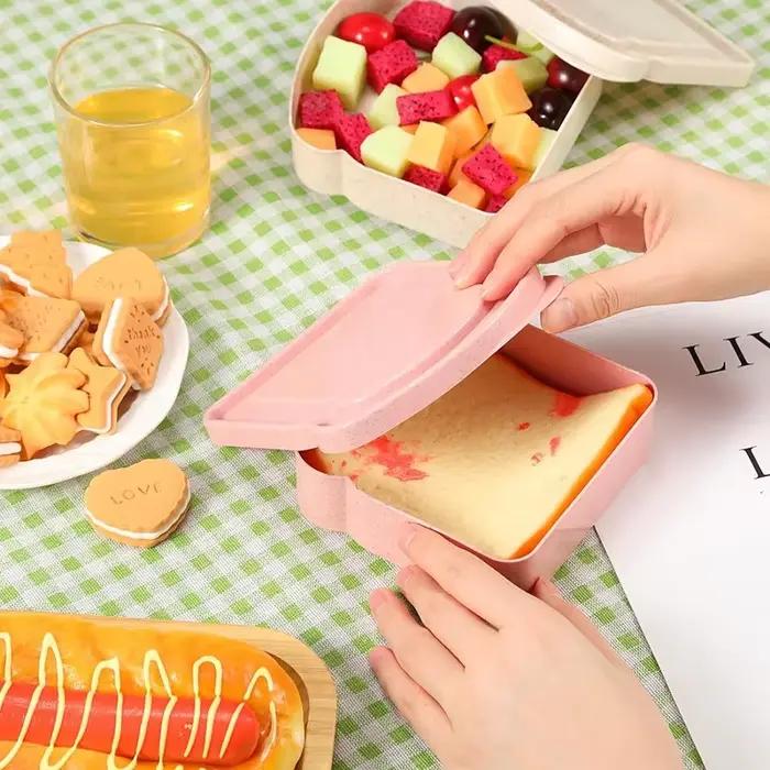 Boîte à lunch micro-ondable avec couvercle