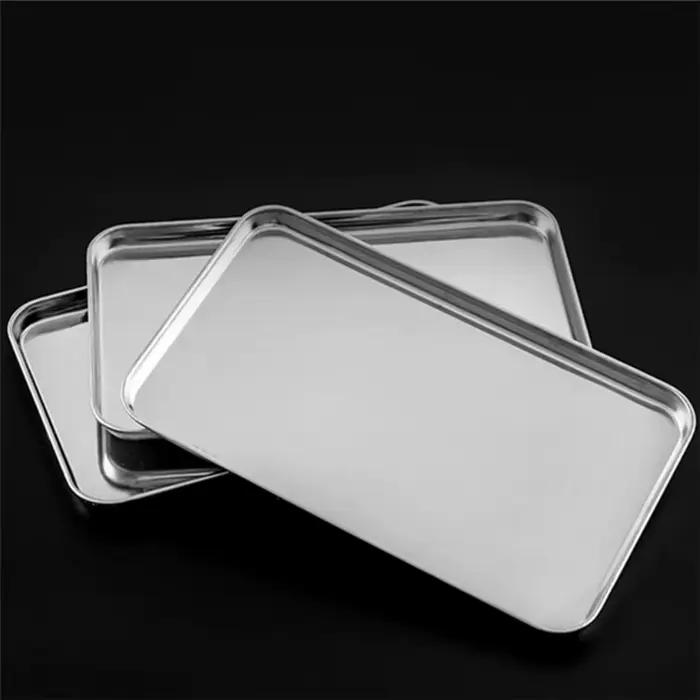 Plateau de présentation en acier inoxydable multi-usage pour buffets et service de nourriture à domicile occasions spéciales