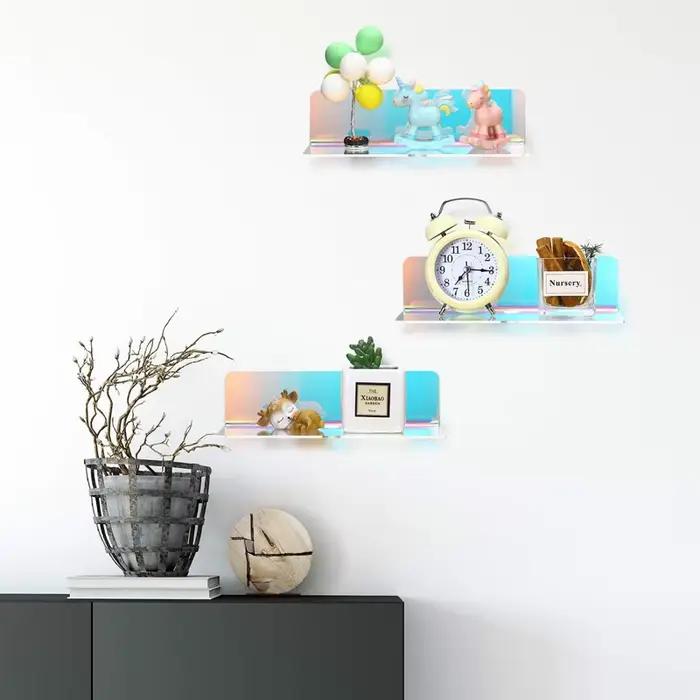 Étagères de rangement murales en acrylique