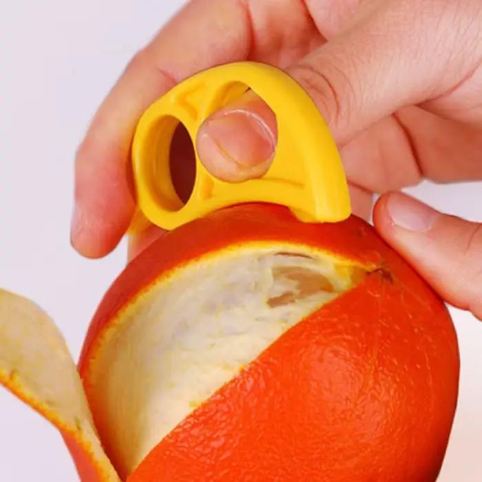 Ensemble d'éplucheurs d'orange créatifs et de trancheurs de citron multifonctionnels en plastique PP pour fruits et légumes 6 pièces occasionnels et quotidiens