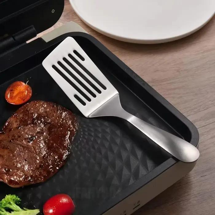 Spatule de cuisine en acier inoxydable, spatule de barbecue, spatule à hamburger, ustensiles de cuisson