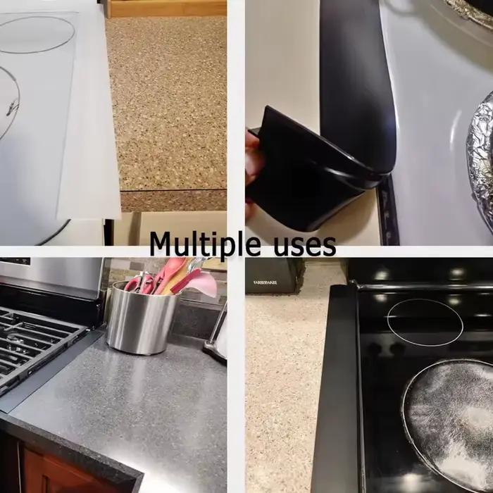 Bande d'étanchéité en Silicone pour cuisinière à gaz de cuisine, bande d'étanchéité Anti-huile et Anti-taches, bande d'insertion en Silicone, accessoires de cuisine