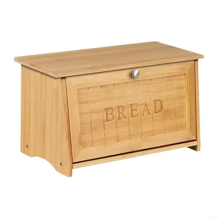 Conteneur stockage pain en bois robuste